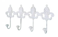 Wall hook Zachary, 42 cm, white - Coat Hanger