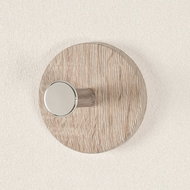 Wall hook Dilan, oak / chrome - Coat Hanger