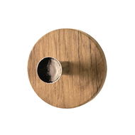 Wall hook Dilan, oak / chrome - Rack