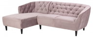 Corner sofa left Monna, 222 cm, pink - Couch