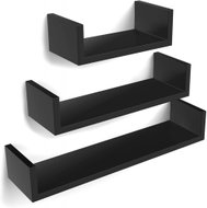 Wall shelf Nina (SET 3 pcs.), 60 cm, black - Shelf