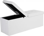 Folding bench Versa, 110 cm, white - Bench