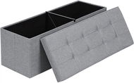 Storage bench Ines, 110 cm, light gray - Bench