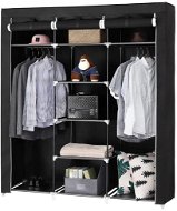Wardrobe textile wardrobe Lusila, 175 cm, black - Clothes Hanger