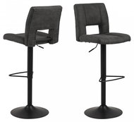 Larry Bar Stool (SET 2 pcs), Anthracite - Bar Stool