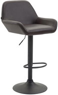 Praga Bar Stool, Leather, Black - Bar Stool