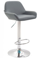 Brag Bar Stool, Synthetic Leather, Grey - Bar Stool