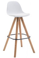 Frank Bar Stool, Synthetic Leather, White - Bar Stool