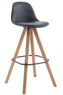Frank Bar Stool, Synthetic Leather, Black - Bar Stool