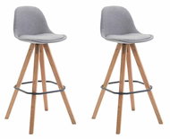 Franck Bar Chair (SET 2 pcs), Grey - Bar Stool