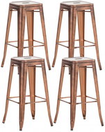 Josh Bar Stool (SET 4 pcs), Copper - Bar Stool