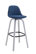 Taris Bar Stool, Blue/White - Bar Stool