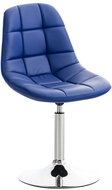 Dining swivel chair Miley leather blue - Dining Chair