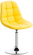 Dining swivel chair Miley leather yellow - Dining Chair