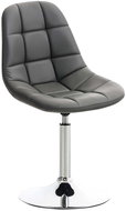 Dining swivel chair Miley leather gray - Bar Stool