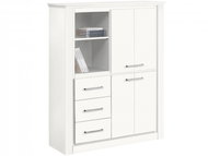 Cali Danish Style Chest of Drawers, 125cm, White - Chest of Drawers