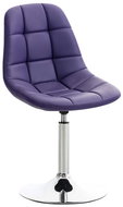 Dining swivel chair Miley leather purple - Dining Chair