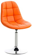 Dining swivel chair Miley leather orange - Dining Chair