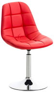 Dining swivel chair Miley leather red - Dining Chair