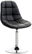 Dining swivel chair Miley leather black - Dining Chair