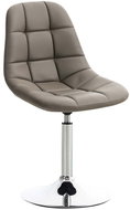 Dining swivel chair Miley leather taupe - Dining Chair