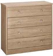 Hektor Danish Style Chest of Drawers, 80cm, Sonoma Oak - Chest of Drawers