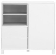 Paker Danish Style Chest of Drawers, 90cm, White/Grey - Chest of Drawers