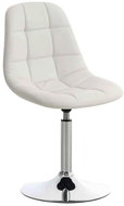 Dining swivel chair Miley leather white - Bar Stool