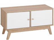 Danish Style Komoda Agat, 90 cm, bílá / dub - Komoda