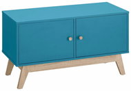 Danish Style Komoda Agat, 90 cm, modrá / dub - Komoda