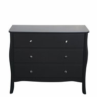 Baroq Danish Style Chest of Drawers, 97cm, Black - Chest of Drawers
