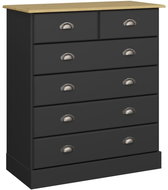 Lender II. Danish Style Chest of Drawers, 91cm, Black - Chest of Drawers