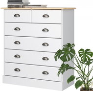 Lender II. Danish Style Chest of Drawers, 91cm, White - Chest of Drawers