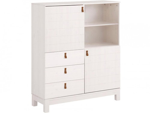 Danish Style Chest of drawers Elis, 118 cm, white - Chest of Drawers - Main image