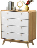 Calin Danish Style Chest of Drawers, 88cm, White/Oak - Chest of Drawers