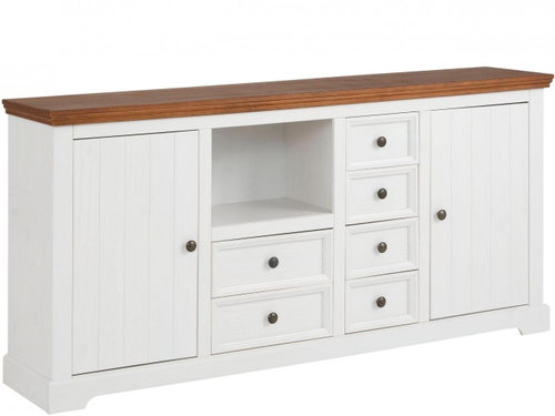Alia Danish Style Chest of Drawers, 180cm, White - Chest of Drawers - Main image