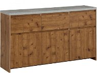 Mecan II. Danish Style Chest of Drawers, 150cm,Concrete/Oak - Chest of Drawers