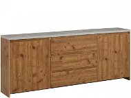 Danish Style Chest of Drawers Mecan, 200cm, Concrete/Oak - Chest of Drawers