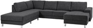 Design Scandinavia Left-Side Corner Sofa with Carlton Chaise Lounge, 286 cm, Anthracite - Couch