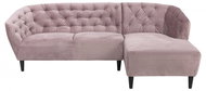 Design Scandinavia Corner Sofa Ria, 222 cm, Pink - Couch