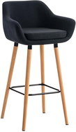 Bar stool with wooden base Marina textile - Bar Stool