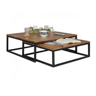 Brüxxi Konferenční stolky Akola, sada 2 ks, masiv Sheesham - Konferenční stolek