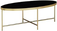 Brüxxi Konferenčný stolček Olia, 110 cm, čierna / zlatá - Konferenčný stolík