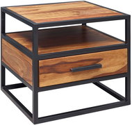 Brüxxi Noční stolek Luno, 50 cm, masiv Sheesham - Noční stolek