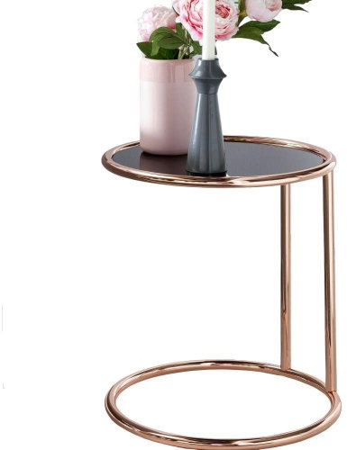 Brüxxi Odkládací stolek Lola, 45 cm, černá / měděná - Odkládací stolek - Main image