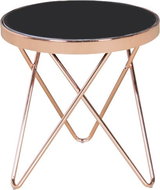 Brüxxi Odkládací stolek Lola, 42 cm, černá / měděná - Odkládací stolek