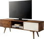 TV stolek Brüxxi TV stolek s 2 dveřmi Repa, 140 cm, masiv Sheesham, bílá - TV stolek