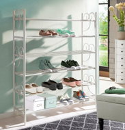 Danish Style Shoe Rack Dion, 120cm, White - Shoe Rack