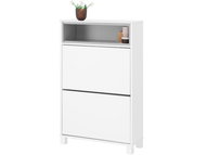 Danish Style Paker Shoe Rack, 110cm, White/Grey - Shoe Rack