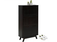 Danish Style Ohaia Shoe Rack, 136cm, Brown - Shoe Rack